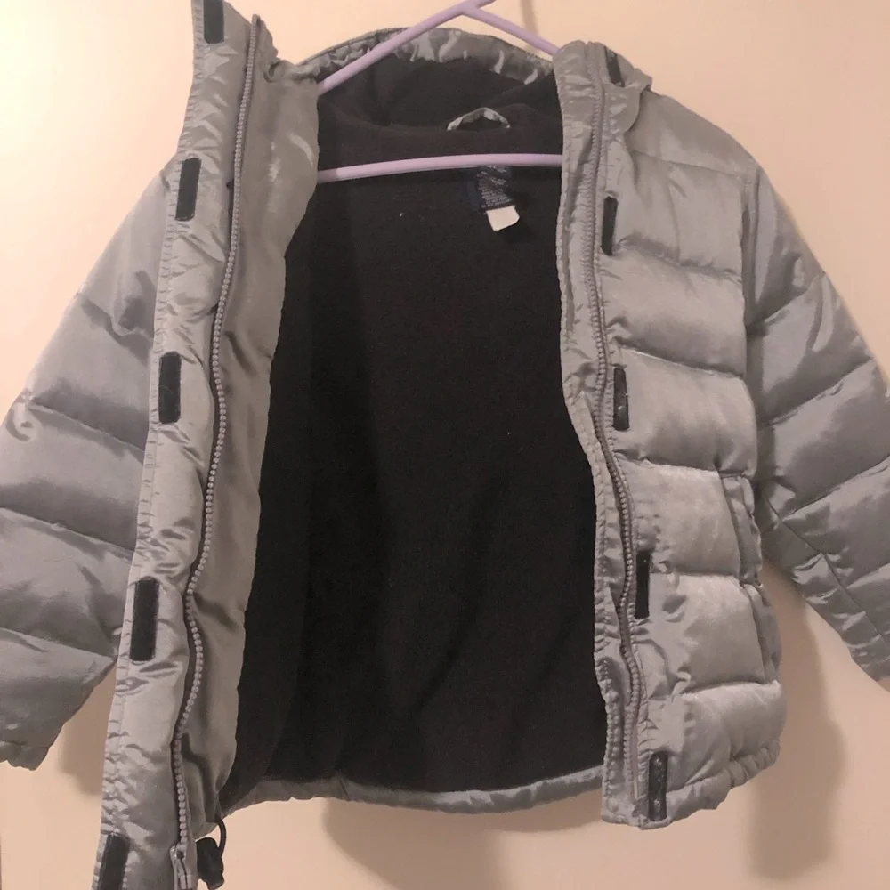 GAP Light Silver Grey Puffy Jacket